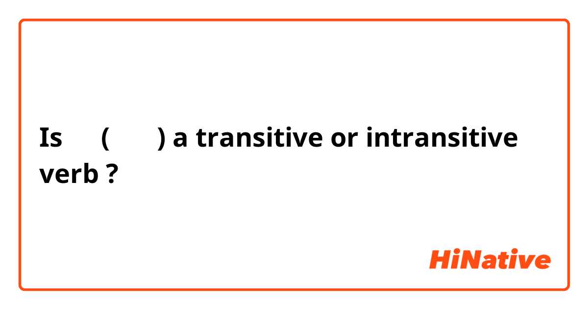 Is 開く(ひらく) a transitive or intransitive verb ?