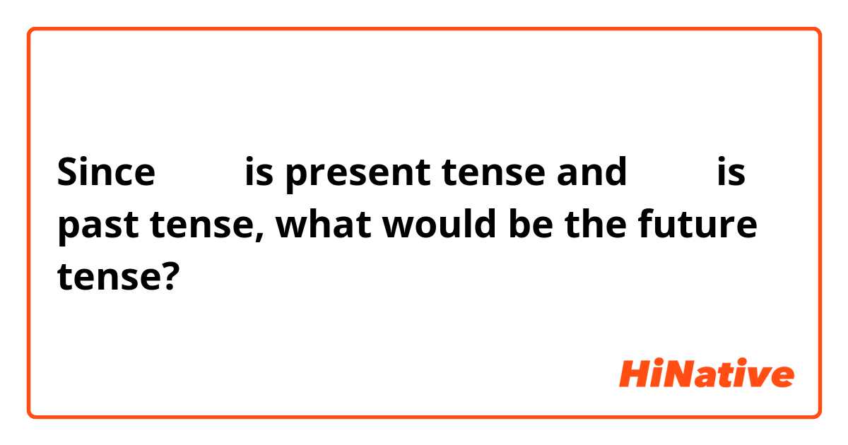 Since 食べる is present tense and 食べた is past tense, what would be the future tense?