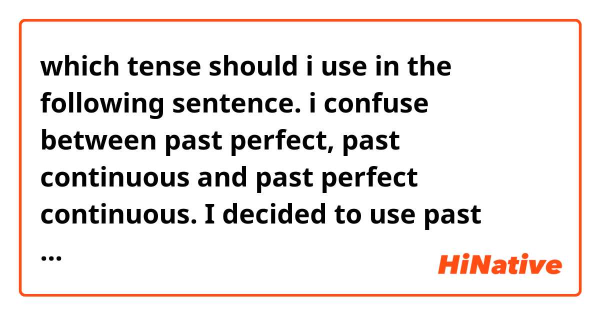 which tense should i use in the following sentence. i confuse between past perfect, past continuous and past perfect continuous. I decided to use past perfect continuous but I didn't know wheather it sounds natural
sentence : I had been dancing for several hours so I got really tired afterward. 