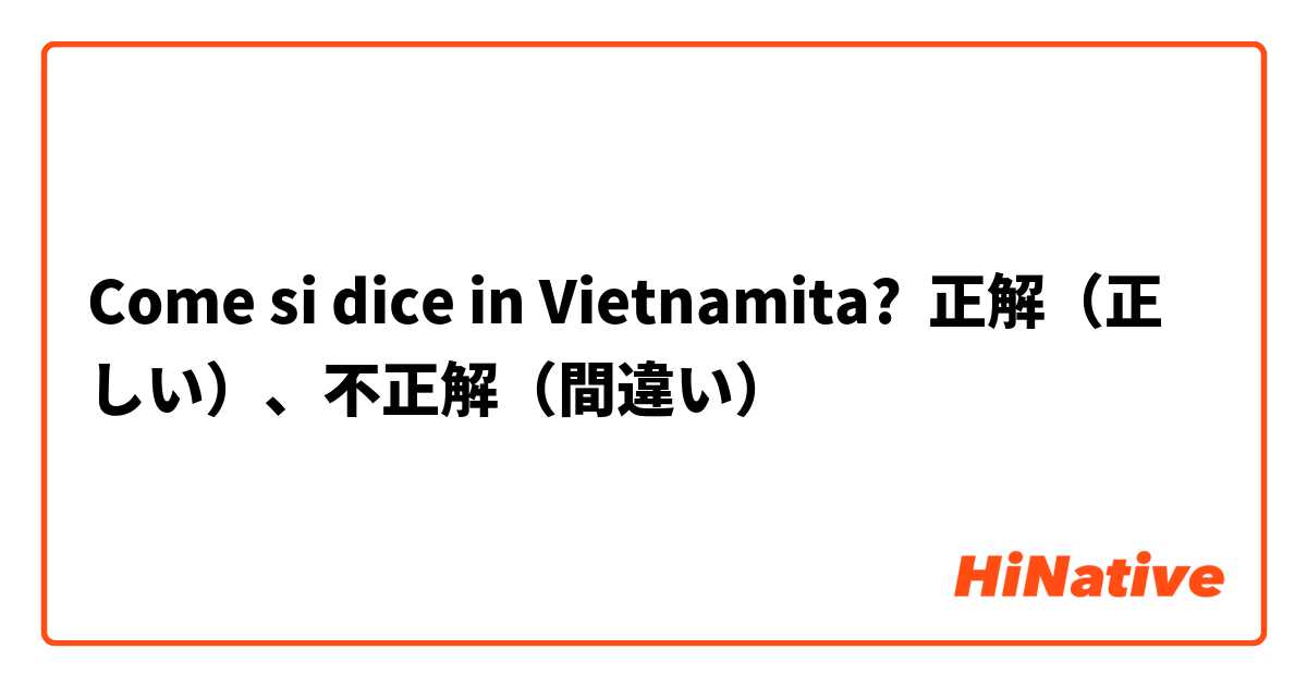 Come si dice in Vietnamita? 正解（正しい）、不正解（間違い）