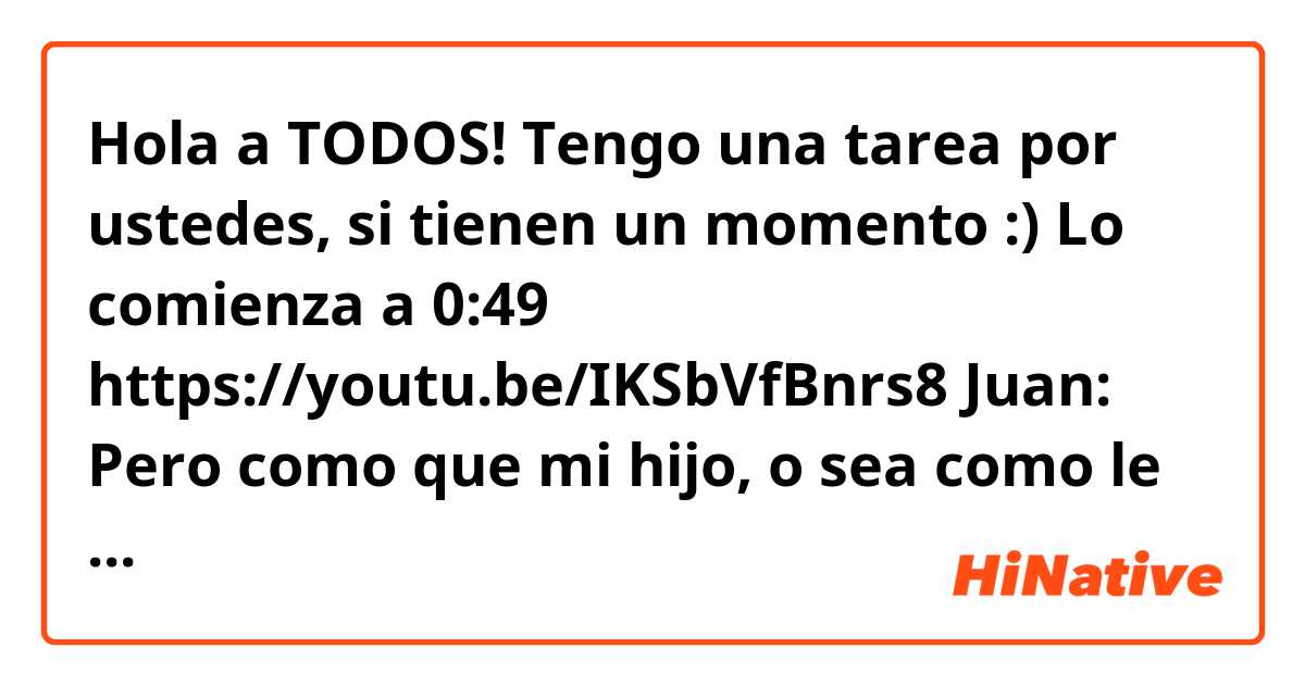 Hola a TODOS! Tengo una tarea por ustedes, si tienen un momento :)


Lo comienza a 0:49

https://youtu.be/IKSbVfBnrs8

Juan: Pero como que mi hijo, o sea como le pides a tu hijo que te ahora que para un video de tiktok?? Y el bato es igual, yo no sé si son madre y hijos realmente. Pero real..... La mama have cosas con su hijo, supuestamente _________(no sé que él dijo) 

(el hijo dijiste) 
Juan: COMO PUEDE PENSAR QUE TU MAMÁ ESTÁ BIEN PINCHE BUENOTA"

Y qué son los significados de estas palabras? 

- bato 
- pinche buenota (yo creo que tengo un idea que eso es pero..... Quiero preguntarte) 